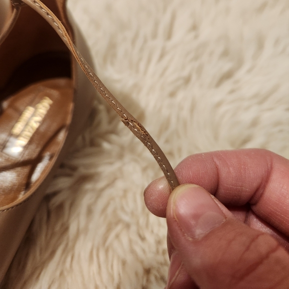 Aquazzura Christie Pointed toe Ankle wrap Flats Size Eu39 Tan - Picture 7 of 9